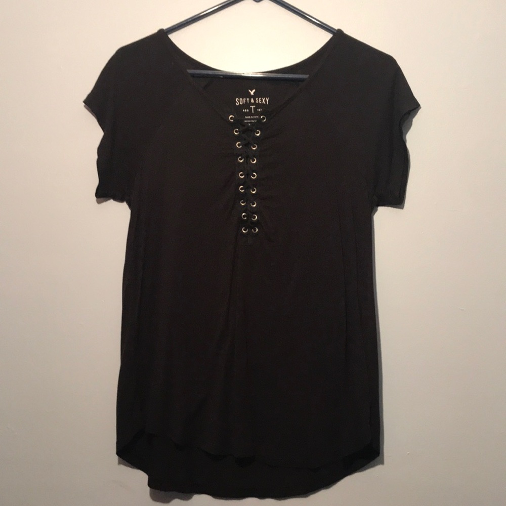 AE Soft and Sexy Black Blouse